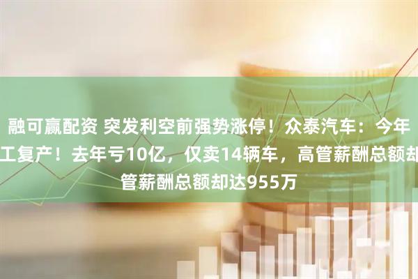 融可赢配资 突发利空前强势涨停！众泰汽车：今年已无法复工复产！去年亏10亿，仅卖14辆车，高管薪酬总额却达955万