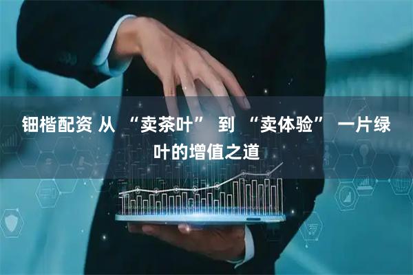 钿楷配资 从  “卖茶叶”  到  “卖体验”  一片绿叶的增值之道