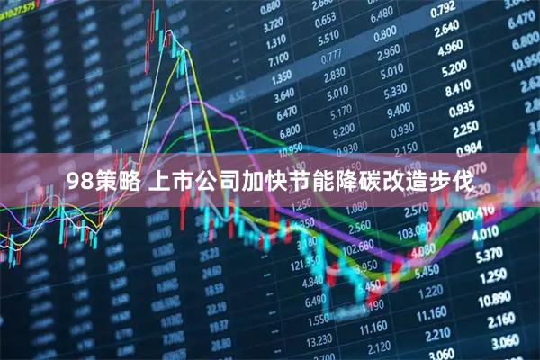 98策略 上市公司加快节能降碳改造步伐