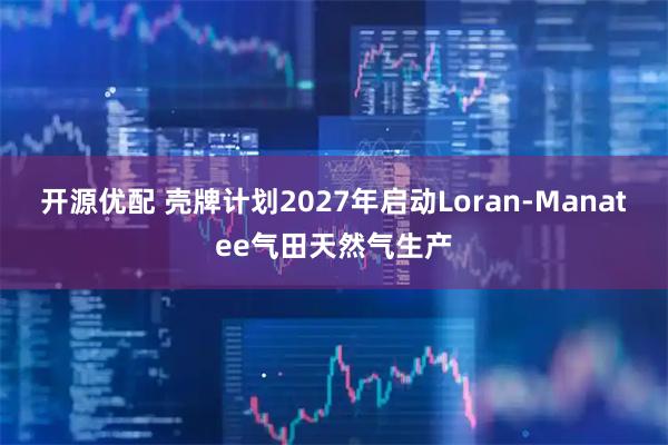 开源优配 壳牌计划2027年启动Loran-Manatee气田天然气生产